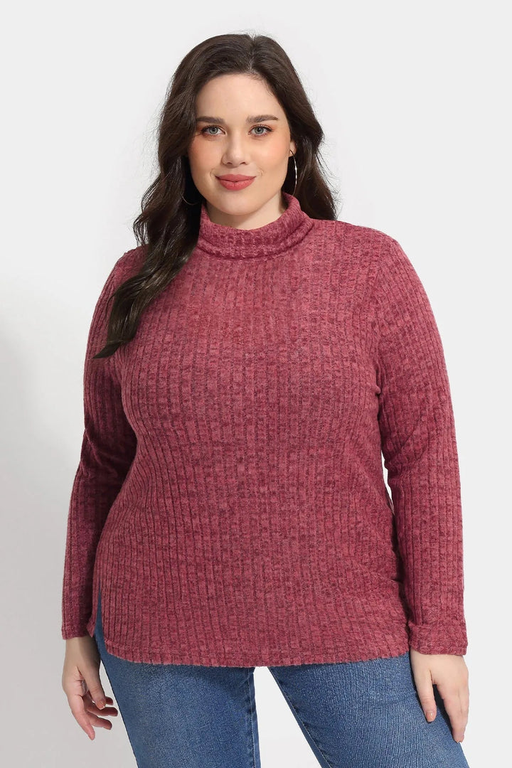 Supersoft Solid Long Sleeve Turtleneck Knit Sweater