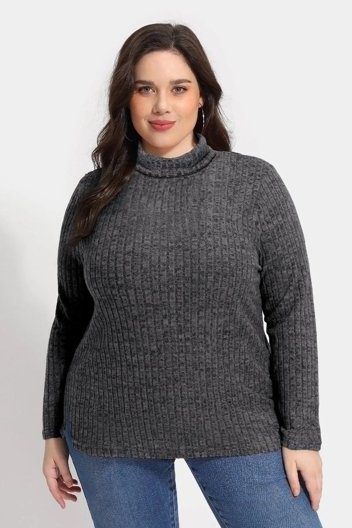 Supersoft Solid Long Sleeve Turtleneck Knit Sweater
