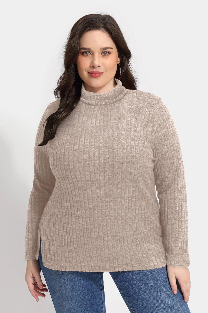 Supersoft Solid Long Sleeve Turtleneck Knit Sweater