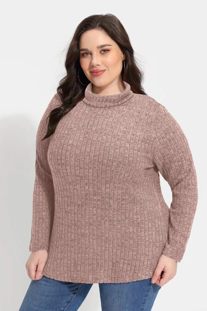 Supersoft Solid Long Sleeve Turtleneck Knit Sweater