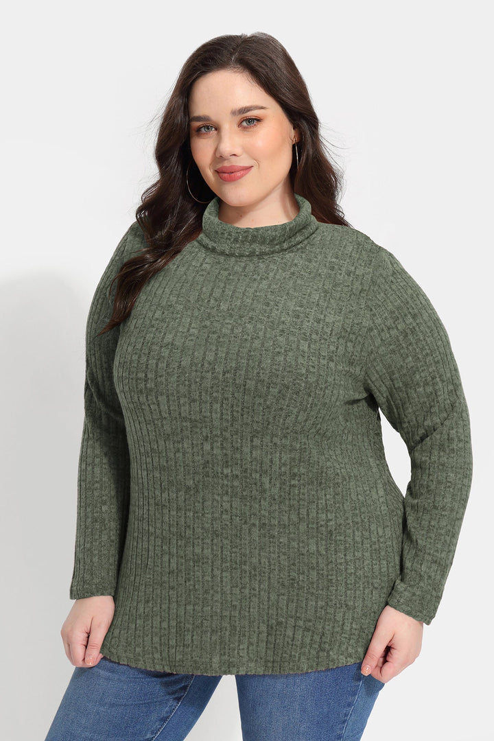 Supersoft Solid Long Sleeve Turtleneck Knit Sweater