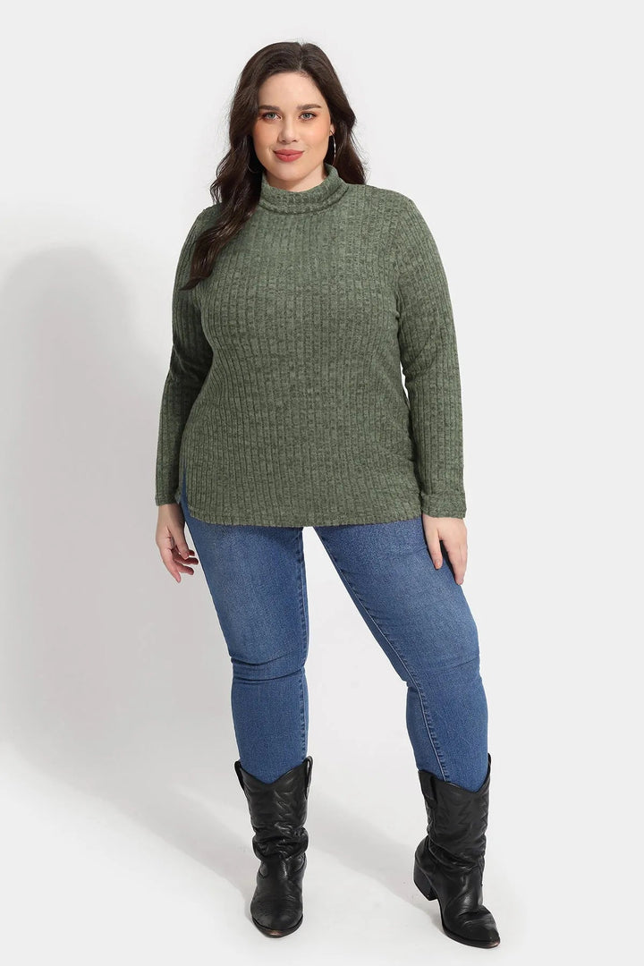 Supersoft Solid Long Sleeve Turtleneck Knit Sweater