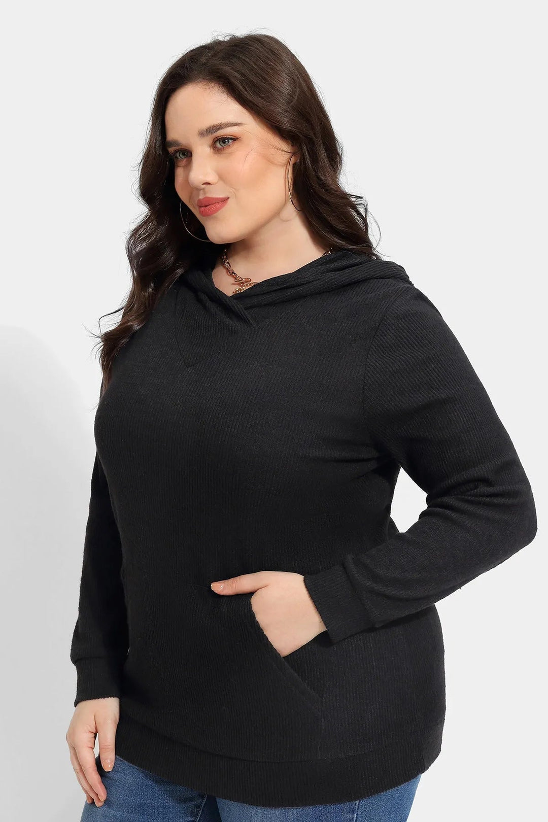 Solid Pockets Supersoft Sweatshirt Hoodie