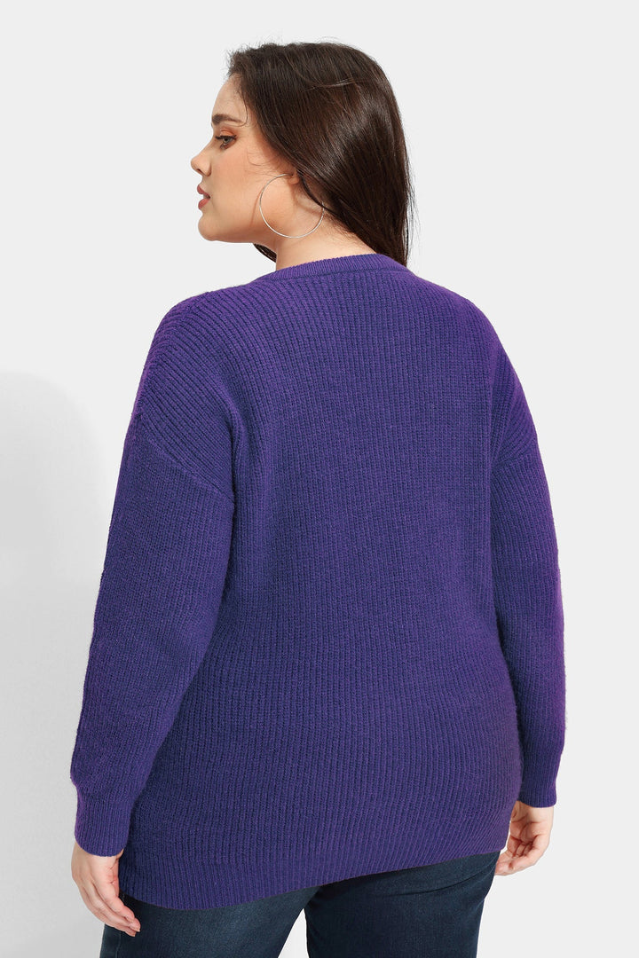 Quarter Zipper Up Plain Cashmere Woolen Sweater