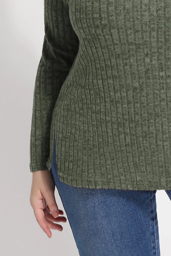Supersoft Solid Long Sleeve Turtleneck Knit Sweater