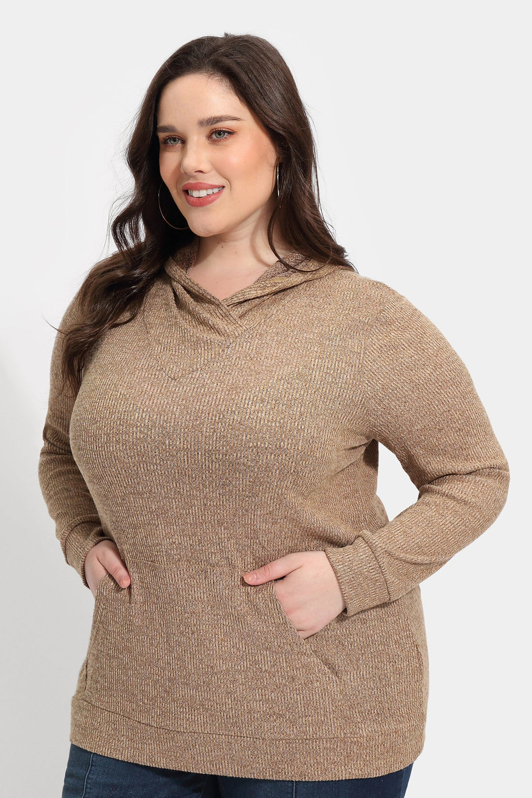 Solid Pockets Supersoft Sweatshirt Hoodie