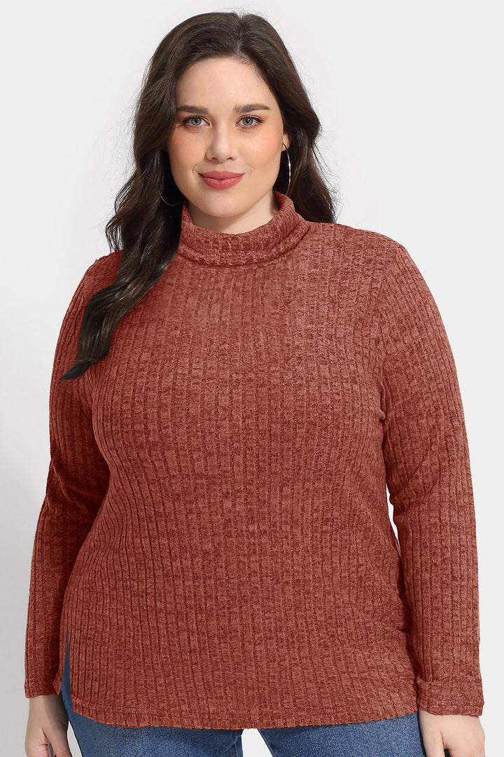 Supersoft Solid Long Sleeve Turtleneck Knit Sweater