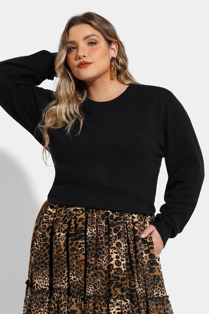 Essential Split Hem Skinny Long Sleeve Sweater