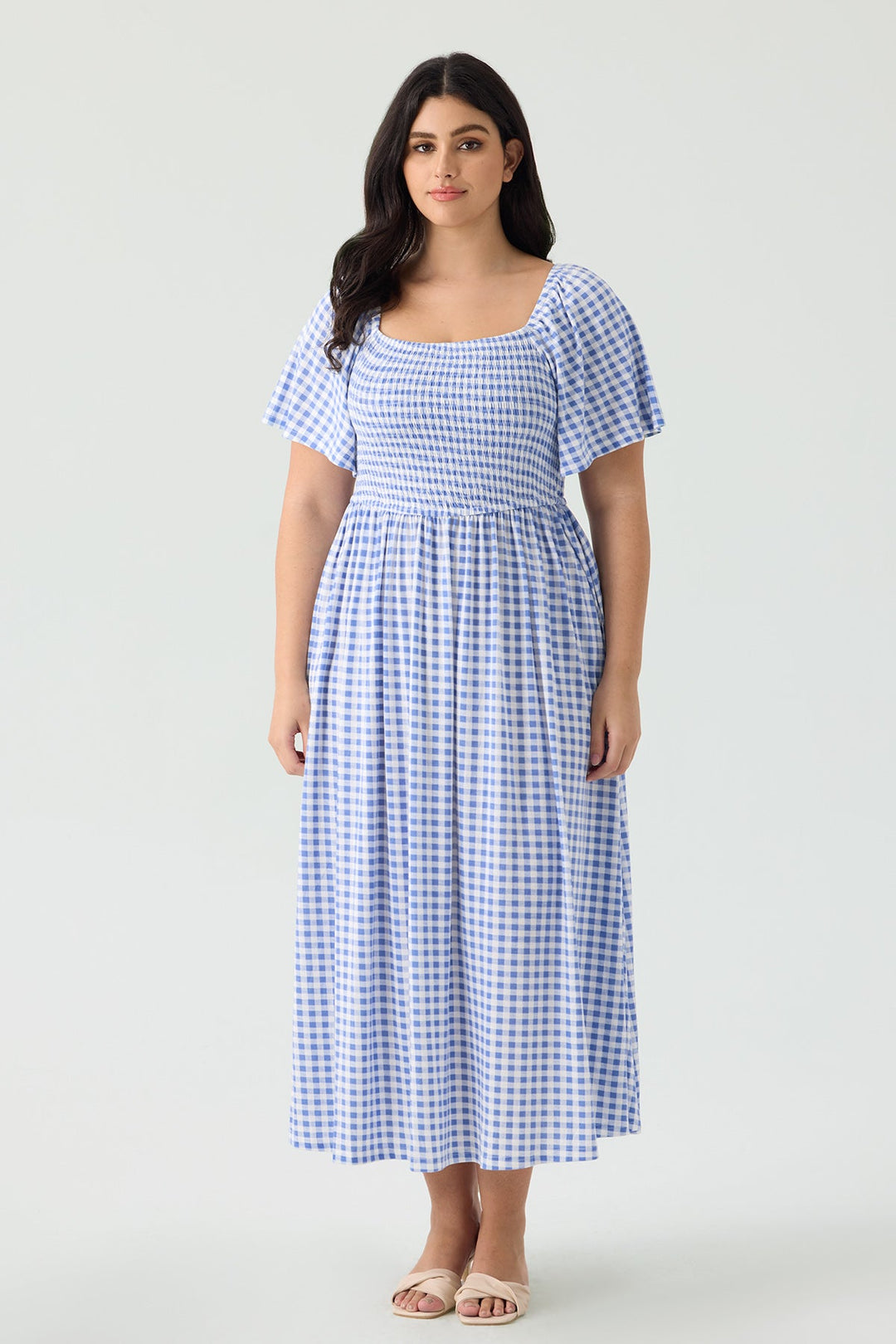 Pockets Floral Print Beach Summer Vibes Midi Dress