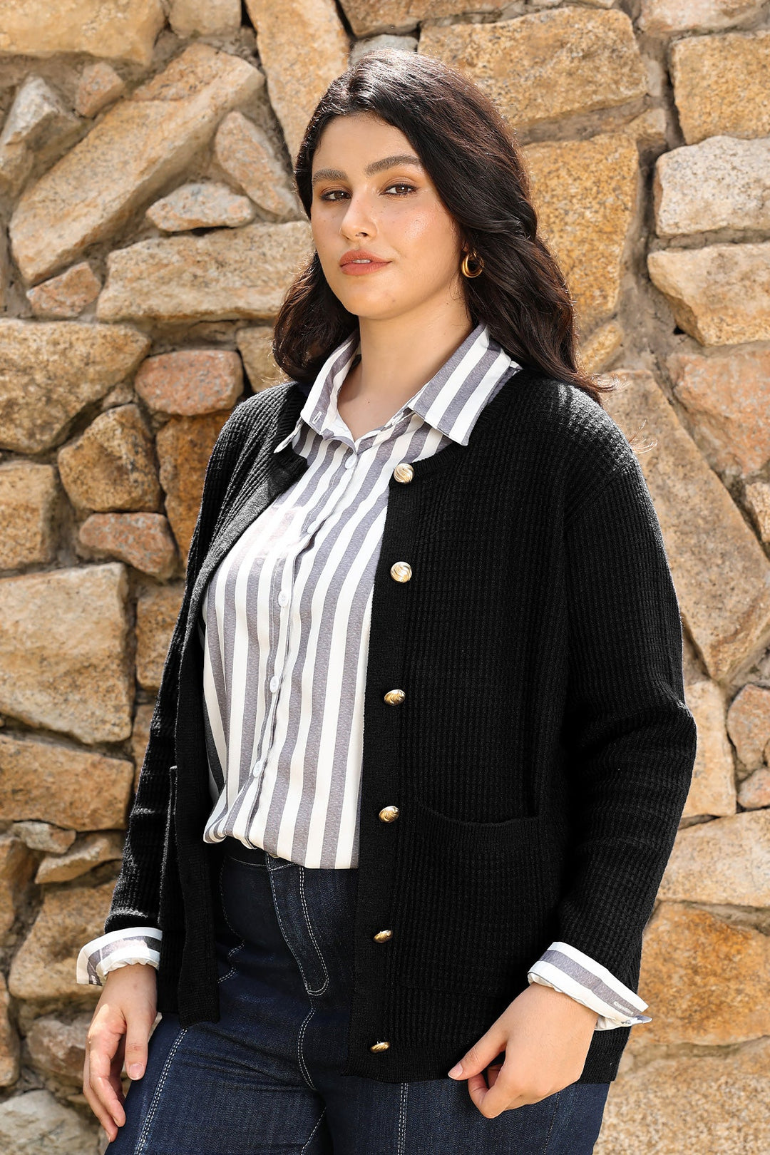 Cozy Chunky Knit Button up Cardigan Sweater with Pockets