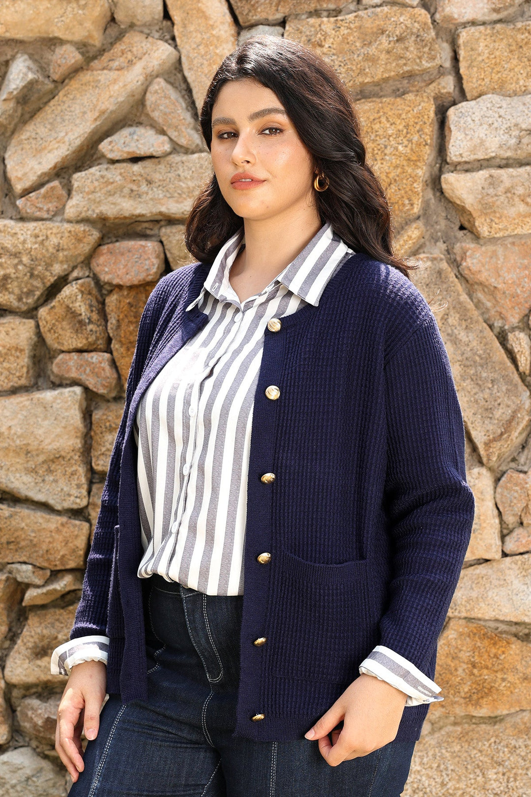 Cozy Chunky Knit Button up Cardigan Sweater with Pockets