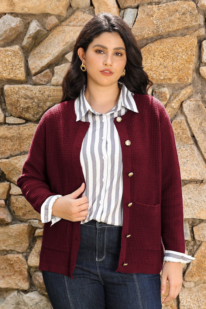 Cozy Chunky Knit Button up Cardigan Sweater with Pockets
