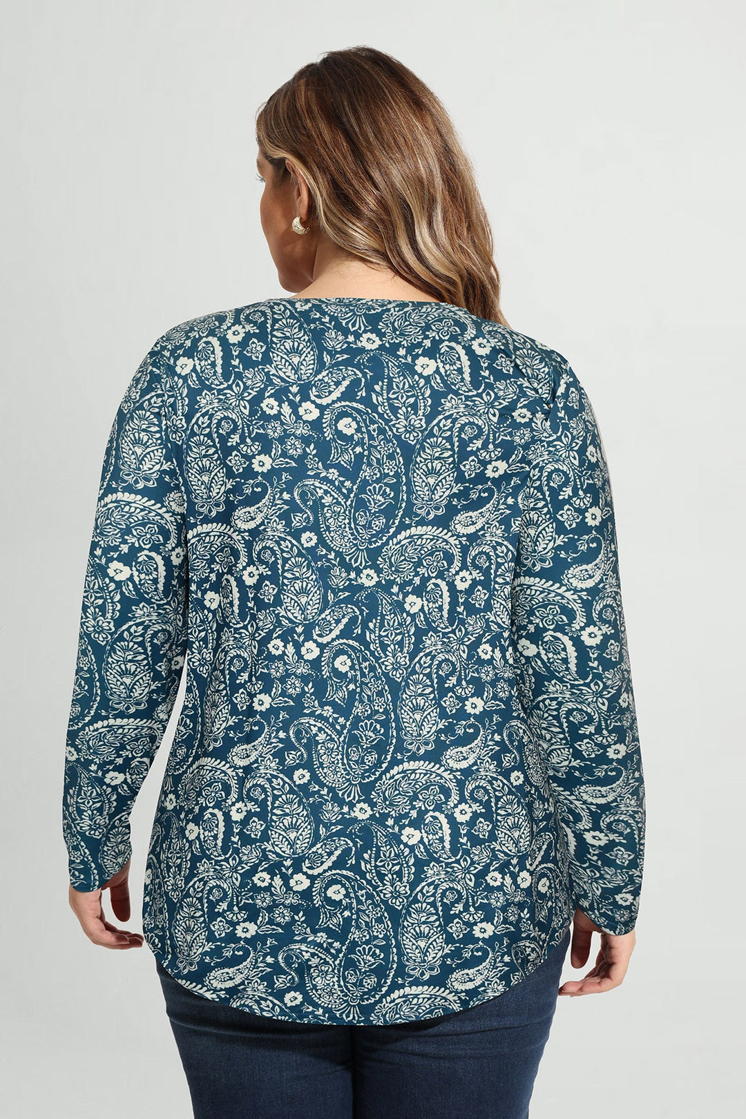 Floral Print Soft Flowy Long Sleeve T-Shirt