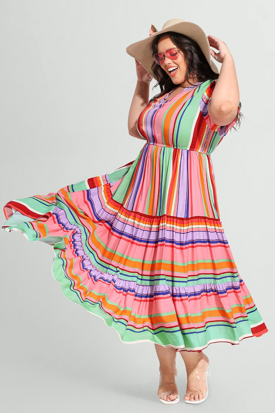 Pockets Floral Tiered Casual Chic Summer Dress