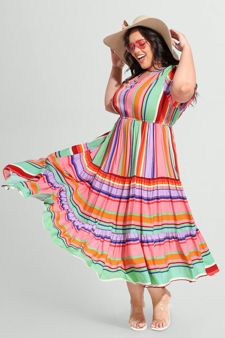 Pockets Floral Tiered Casual Chic Summer Dress