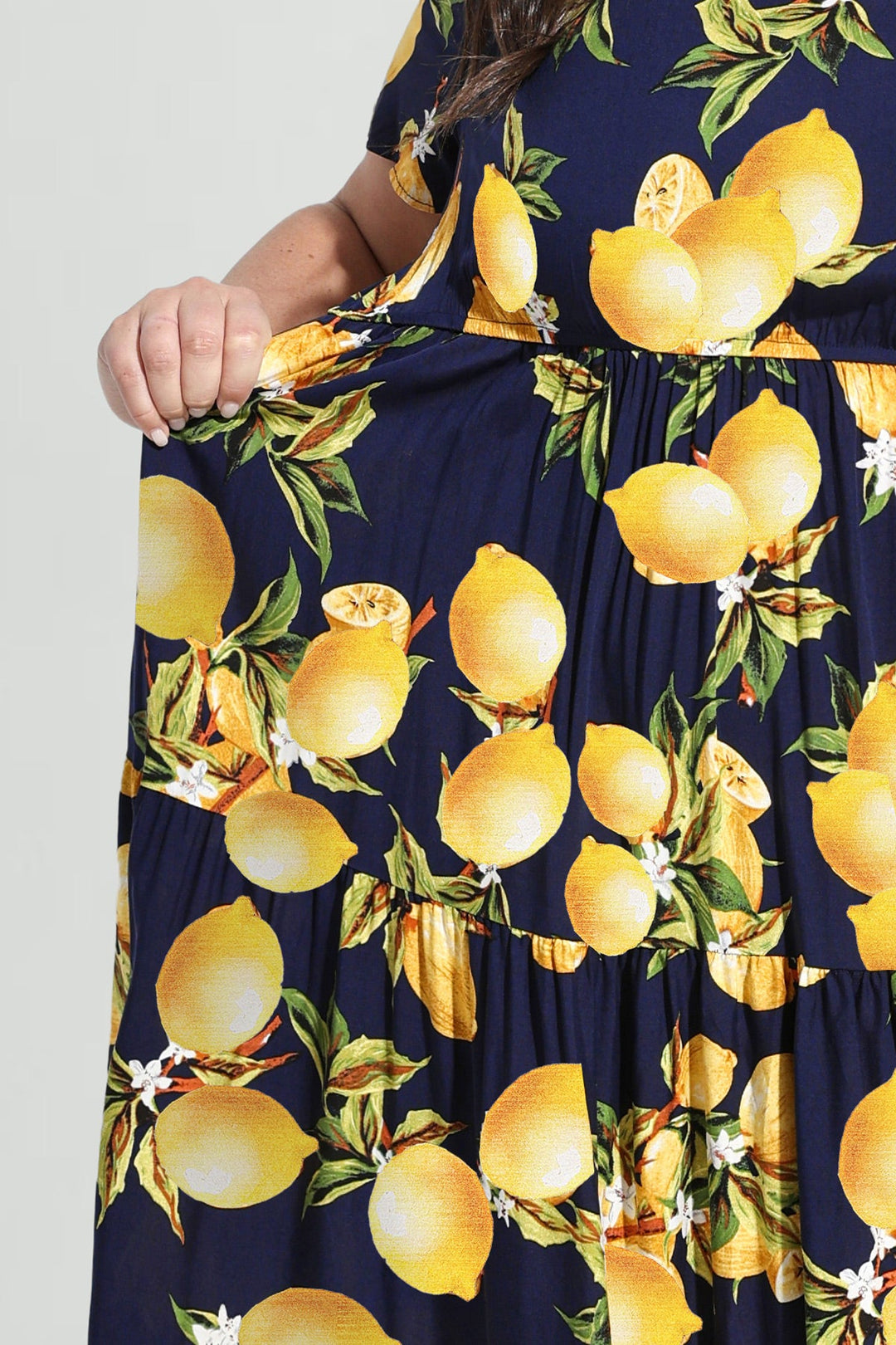 Pockets Elasticated Waist Tiered Casual Chic Midi Dress