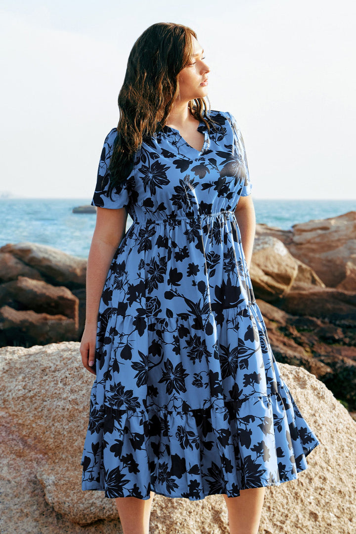 Pockets Floral Tiered Casual Chic Summer Dress